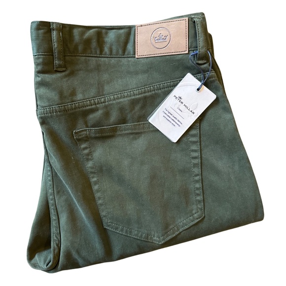 Peter Millar Ultimate Sateen Five-Pocket Pant in Dark Olive - Picture 11 of 14